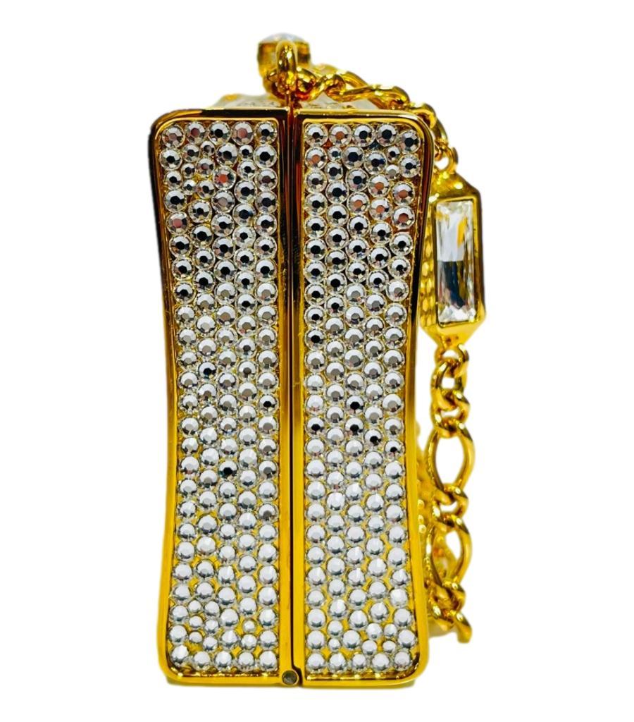 Judith Leiber Swarovski Crystal Embellished Bag With Matching Mirror &Coin Purse In Excellent Condition For Sale In London, GB