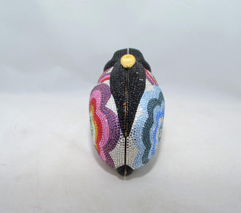 Women's Judith Leiber Swarovski Crystal Rabbit Minaudiere For Sale