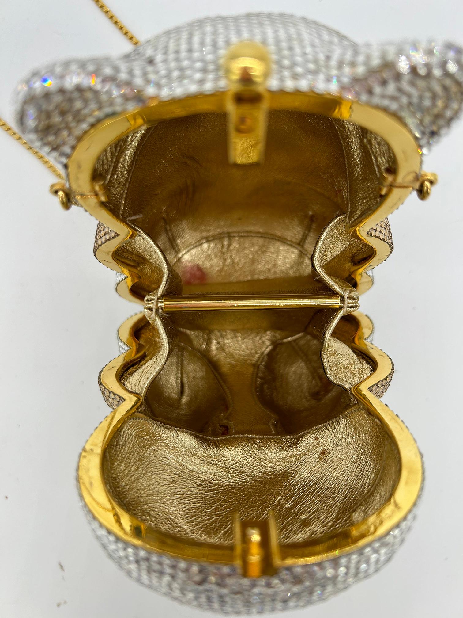 Judith Leiber Swarovski Crystal Spencer Bear Minaudiere For Sale 5