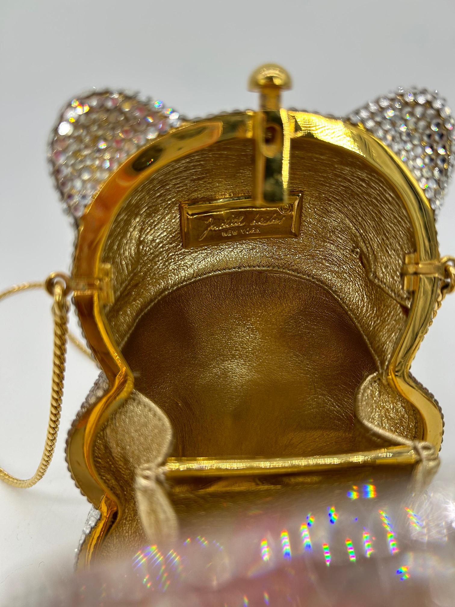 Judith Leiber Swarovski Crystal Spencer Bear Minaudiere For Sale 6