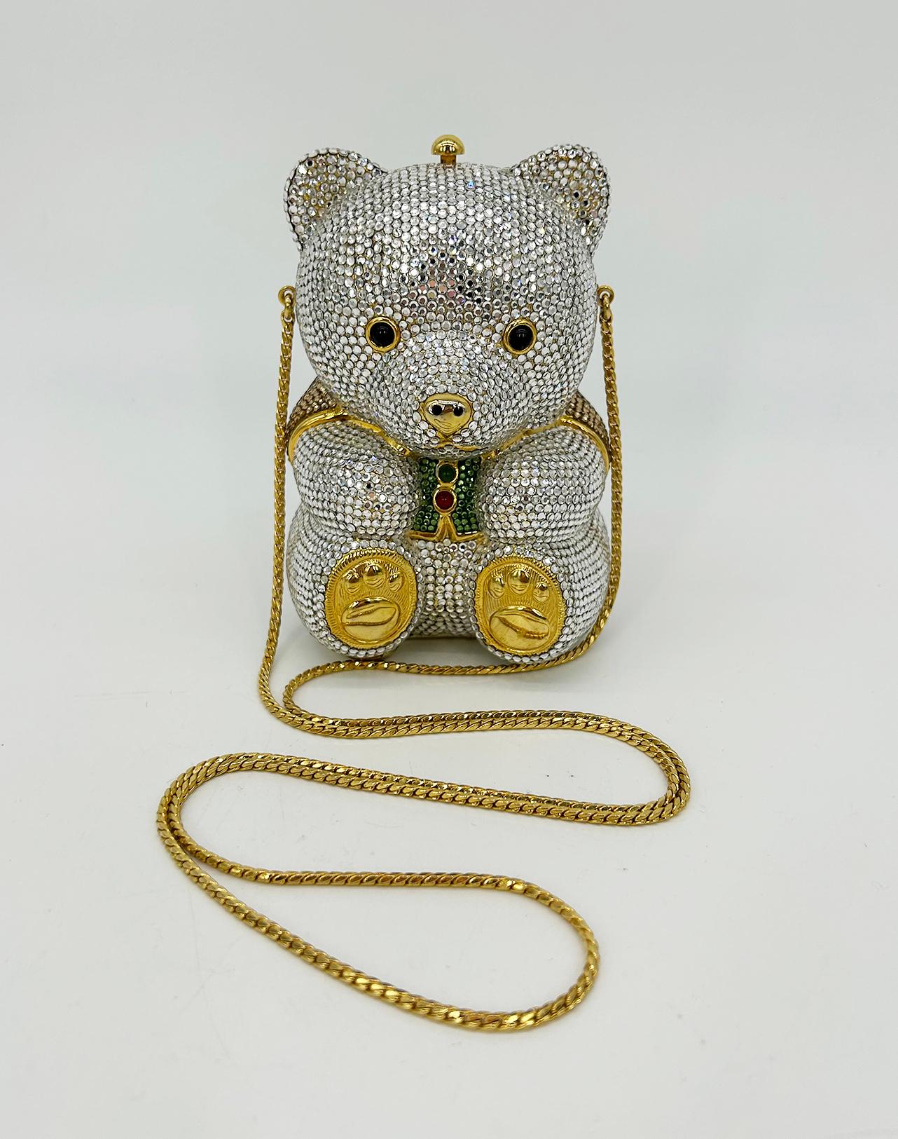 Judith Leiber Swarovski Crystal Spencer Bear Minaudiere For Sale 8