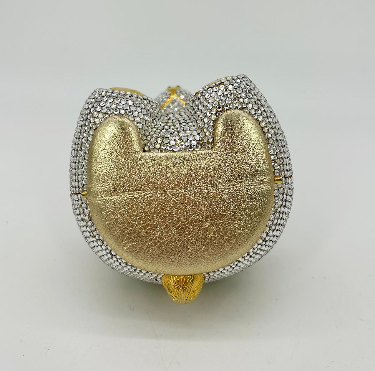 Judith Leiber Swarovski Crystal Spencer Bear Minaudiere For Sale 1