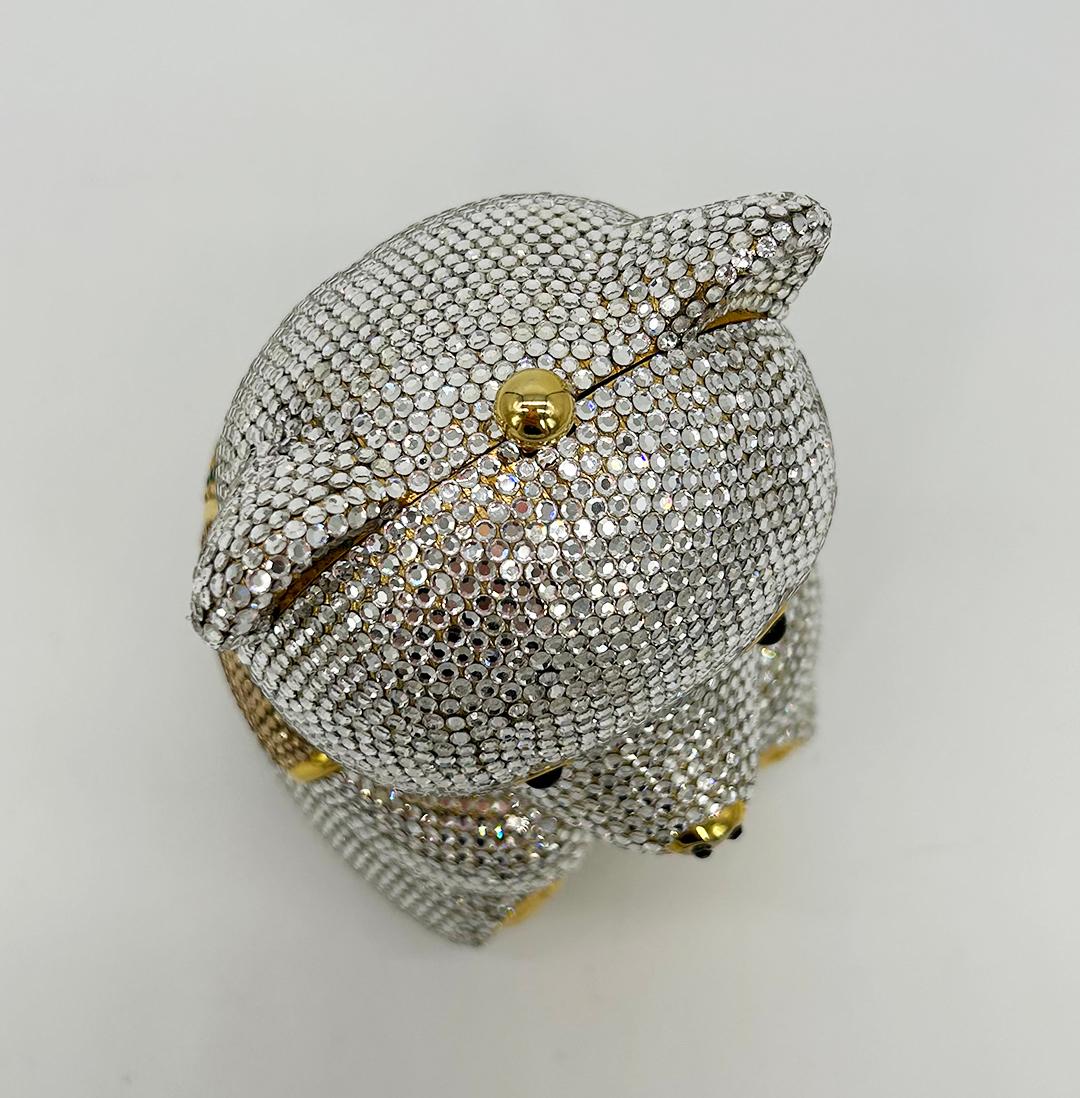 Judith Leiber Swarovski Crystal Spencer Bear Minaudiere For Sale 2