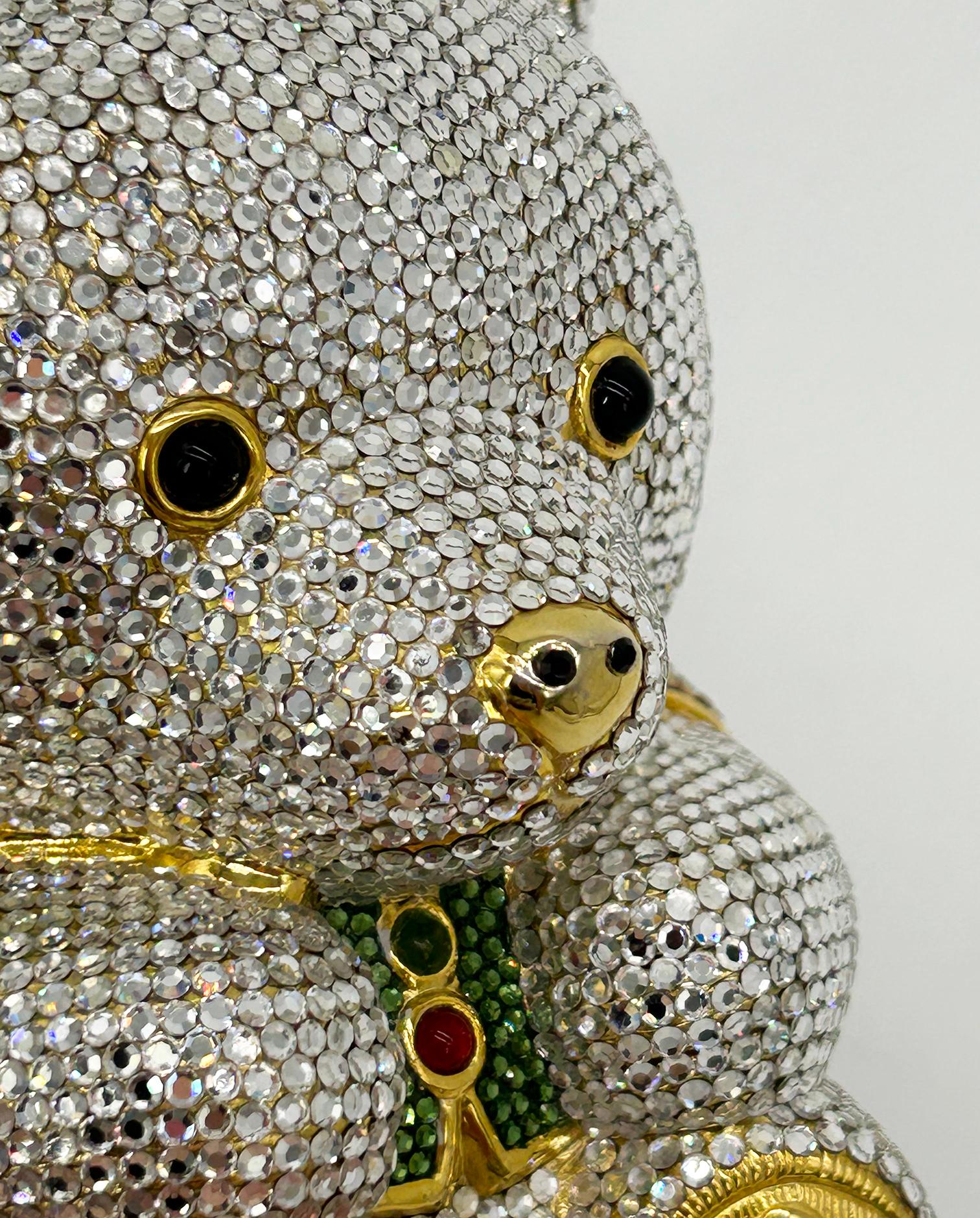 Judith Leiber Swarovski Crystal Spencer Bear Minaudiere For Sale 4