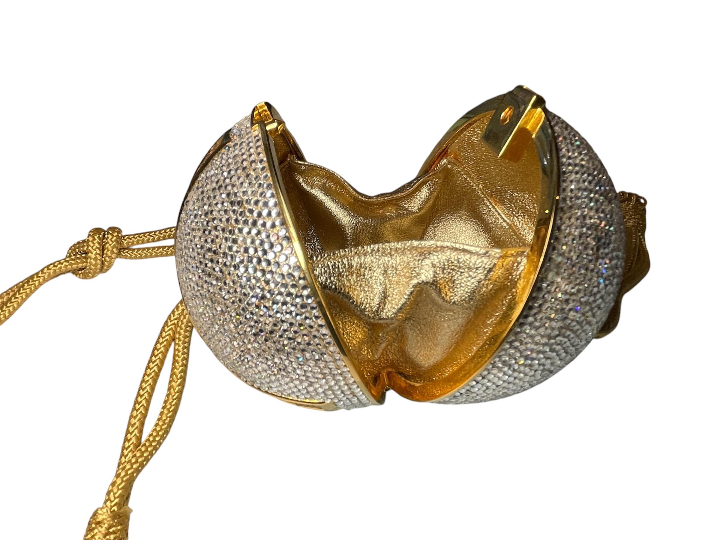 Judith Leiber Swarovski Crystals Temari Ball Minaudier / Clutch For Sale 3