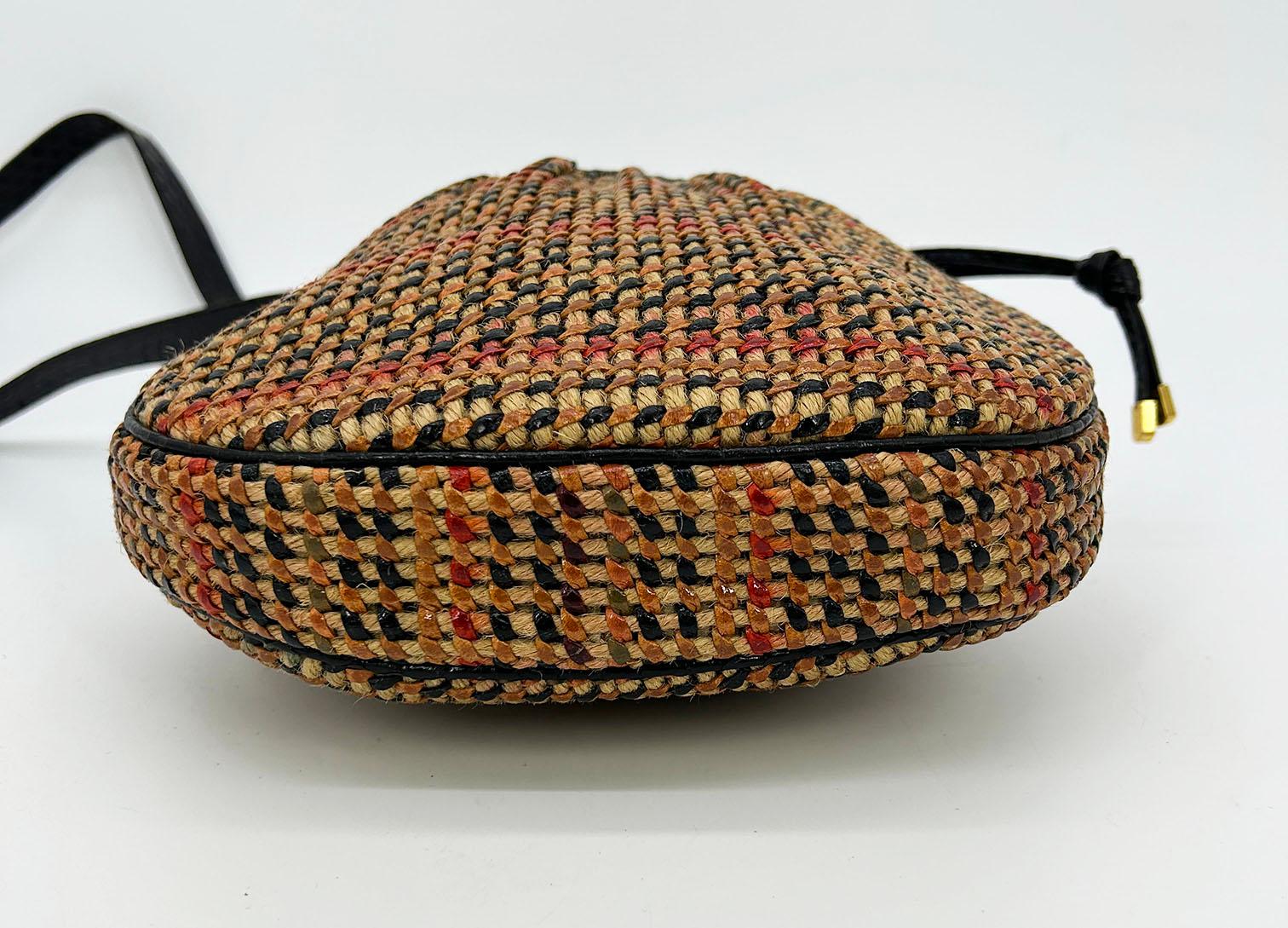 Judith Leiber Vintage Basket Weave Snakeskin Drawstring Shoulder Bag  For Sale 2