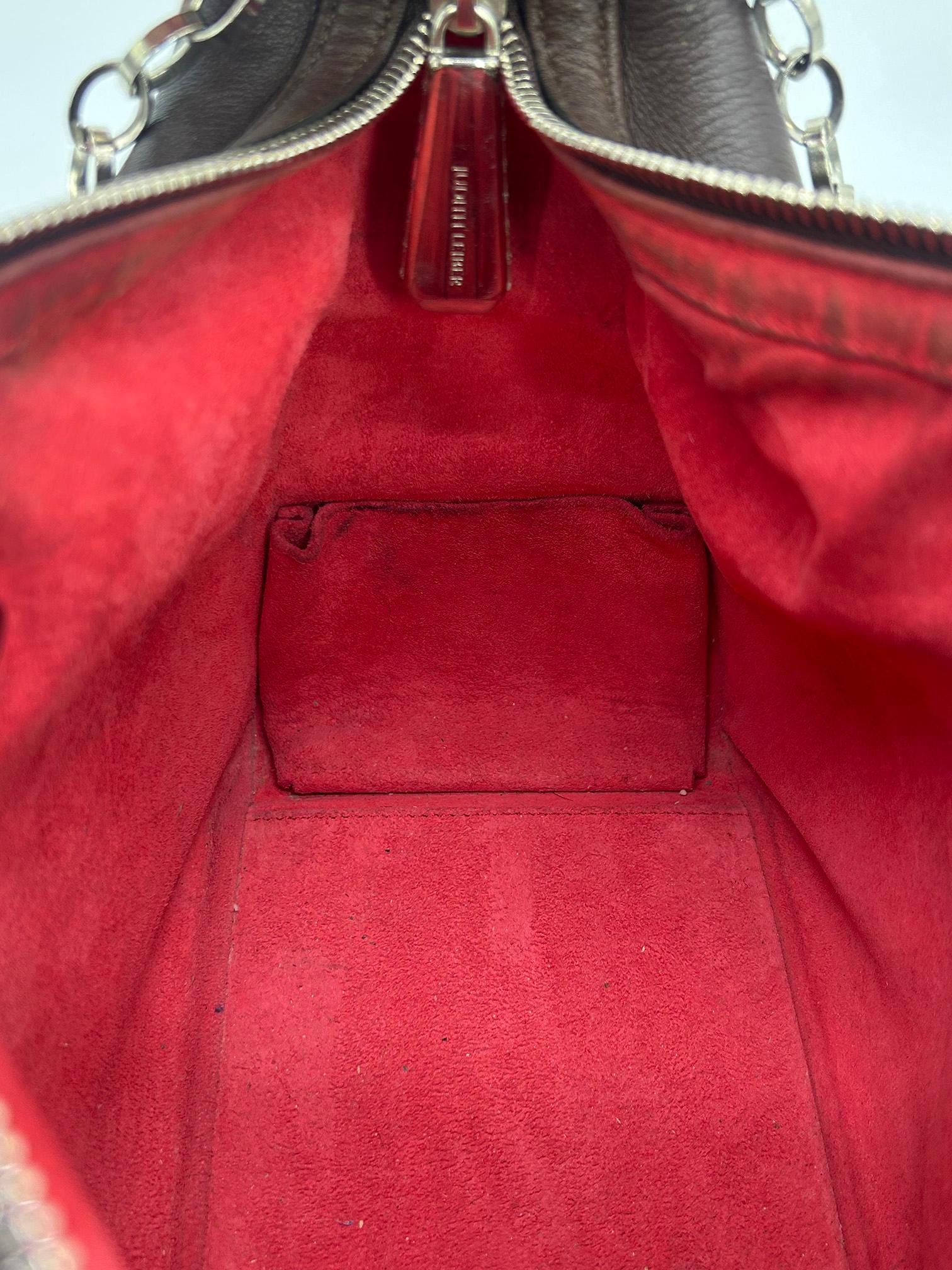 Judith Leiber Vintage Brown Leather Shoulder Bag For Sale 11