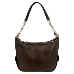 Borsa a tracolla in pelle marrone Judith Leiber Vintage