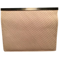 Judith Leiber - Pochette vintage en cuir crème
