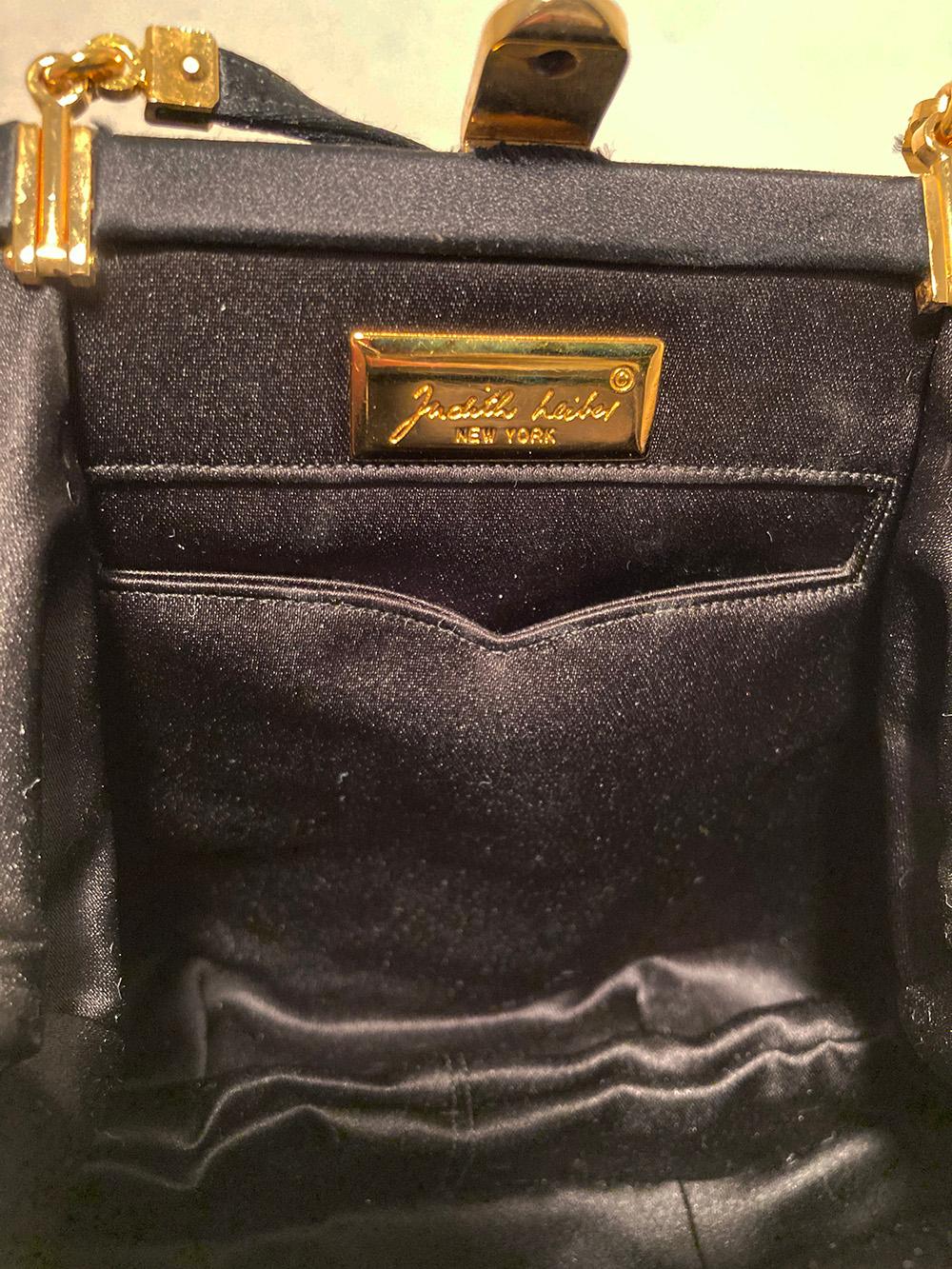 Women's Judith Leiber Vintage Olive Silk Swarovski Crystal Evening Bag