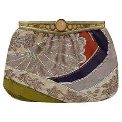 Judith Leiber Clutch Vintage Multicolor de Seda y Cristal de Swarovski