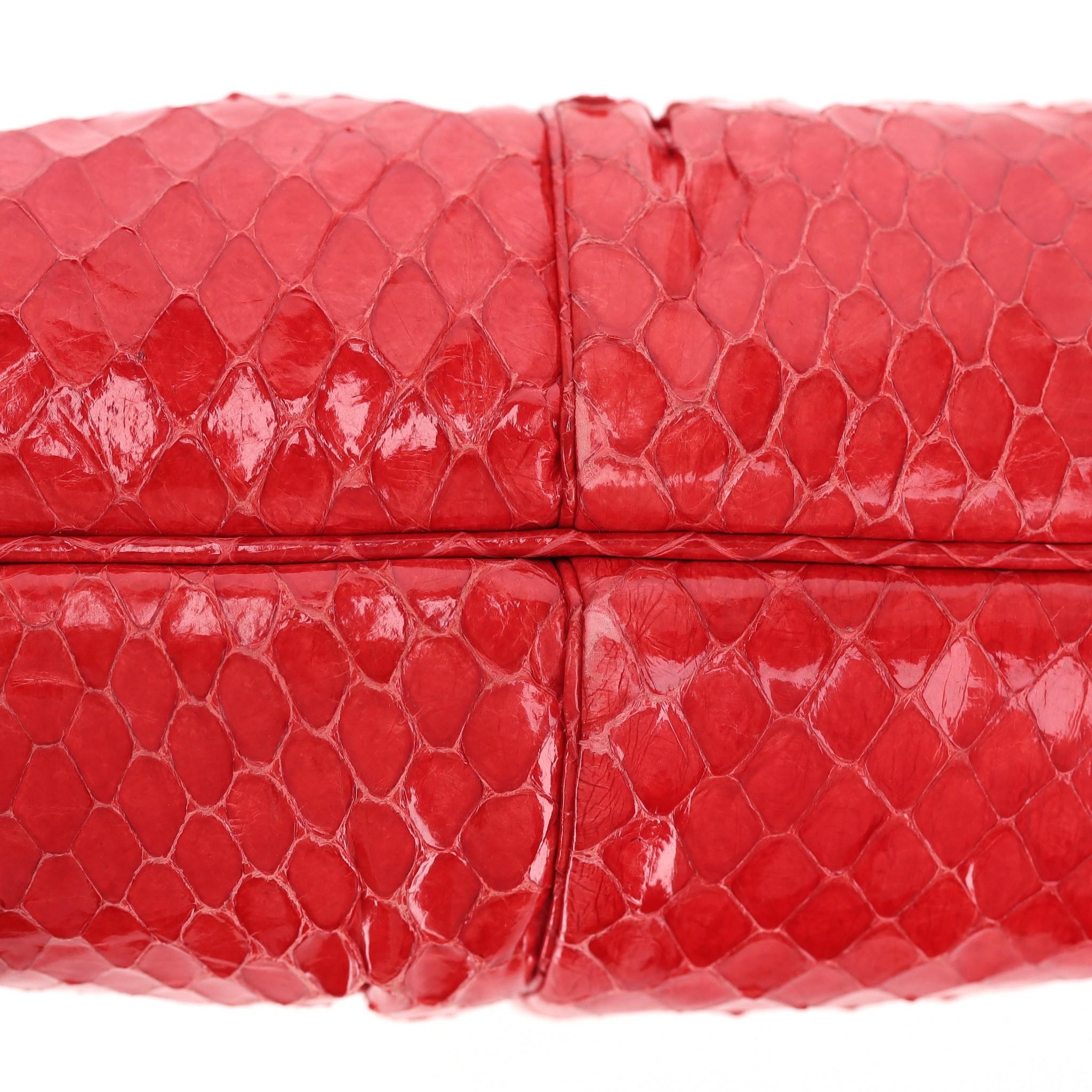 Judith Leiber Vintage Snake Skin Bag With Chain Strap 8