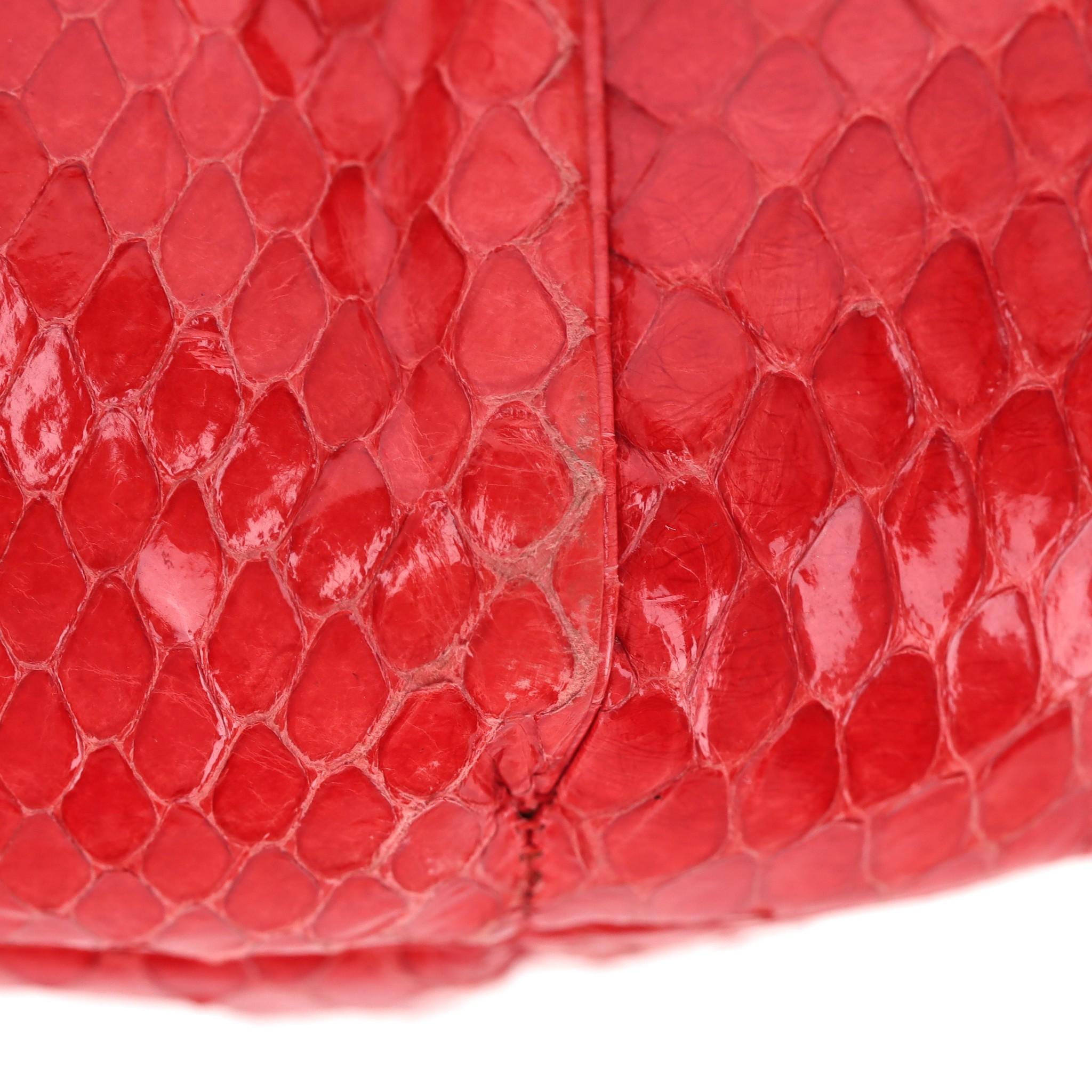 Judith Leiber Vintage Snake Skin Bag With Chain Strap 9