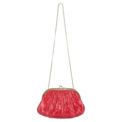 Judith Leiber Vintage Tasche aus Schlangenhaut mit Kettenriemen