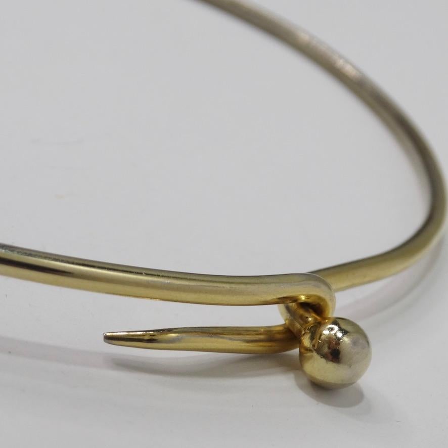 Judith Leiber Wheel of the Year Gold Choker In Good Condition For Sale In Scottsdale, AZ