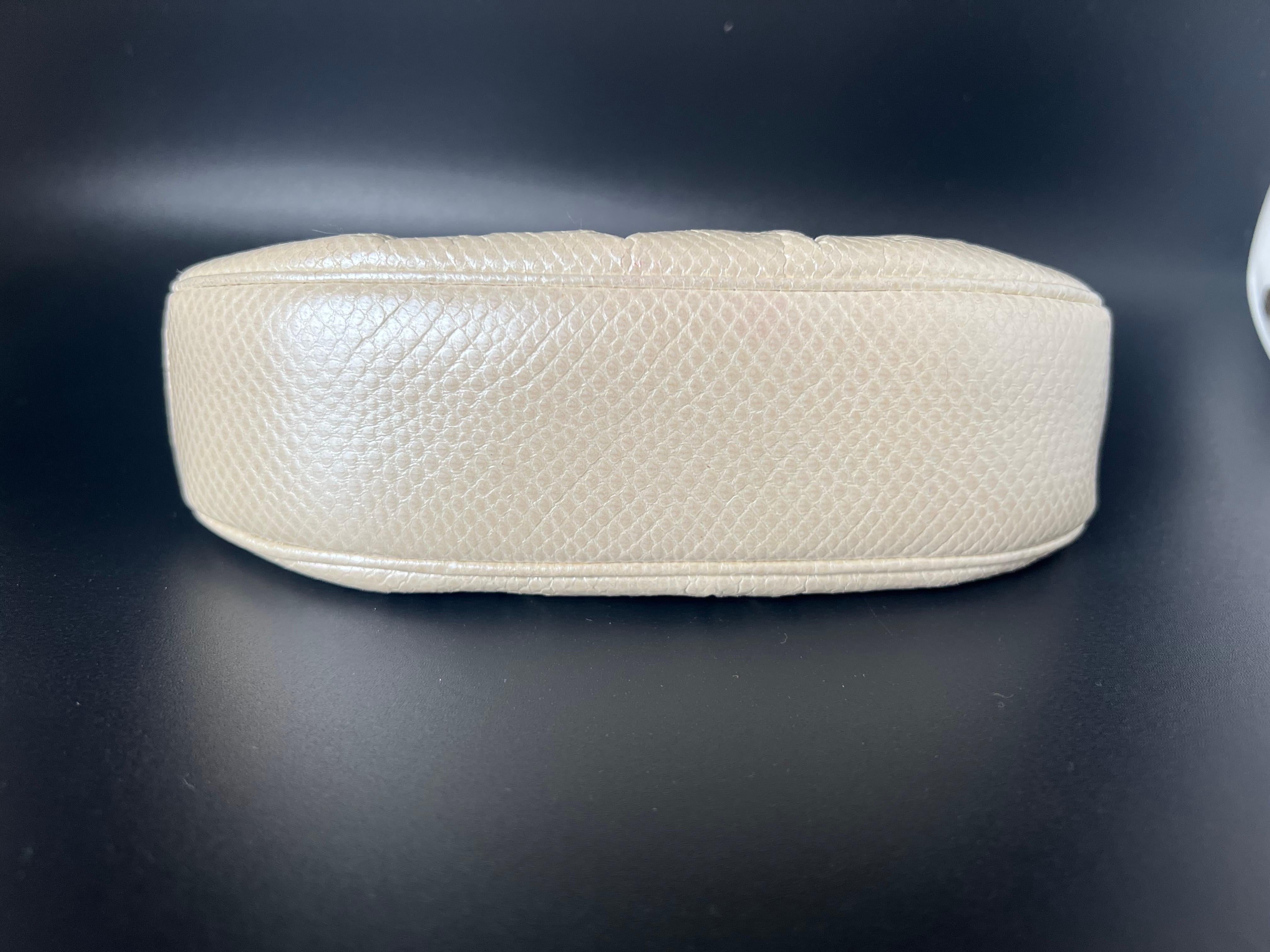 20th Century Judith Leiber White Cream Lizard Leather Clutch or Handbag For Sale