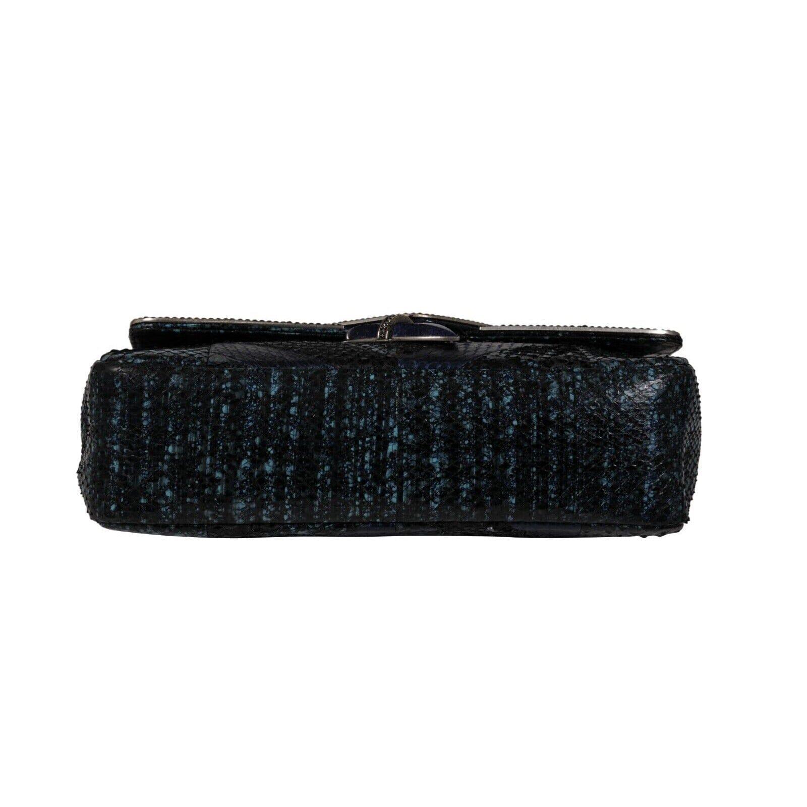 Judith Leiber Zahara Patchwork Python Schlange Umhängetasche Lapis Kette Geldbörse im Angebot 11