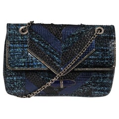 Judith Leiber Zahara Patchwork Python Schlange Umhängetasche Lapis Kette Geldbörse