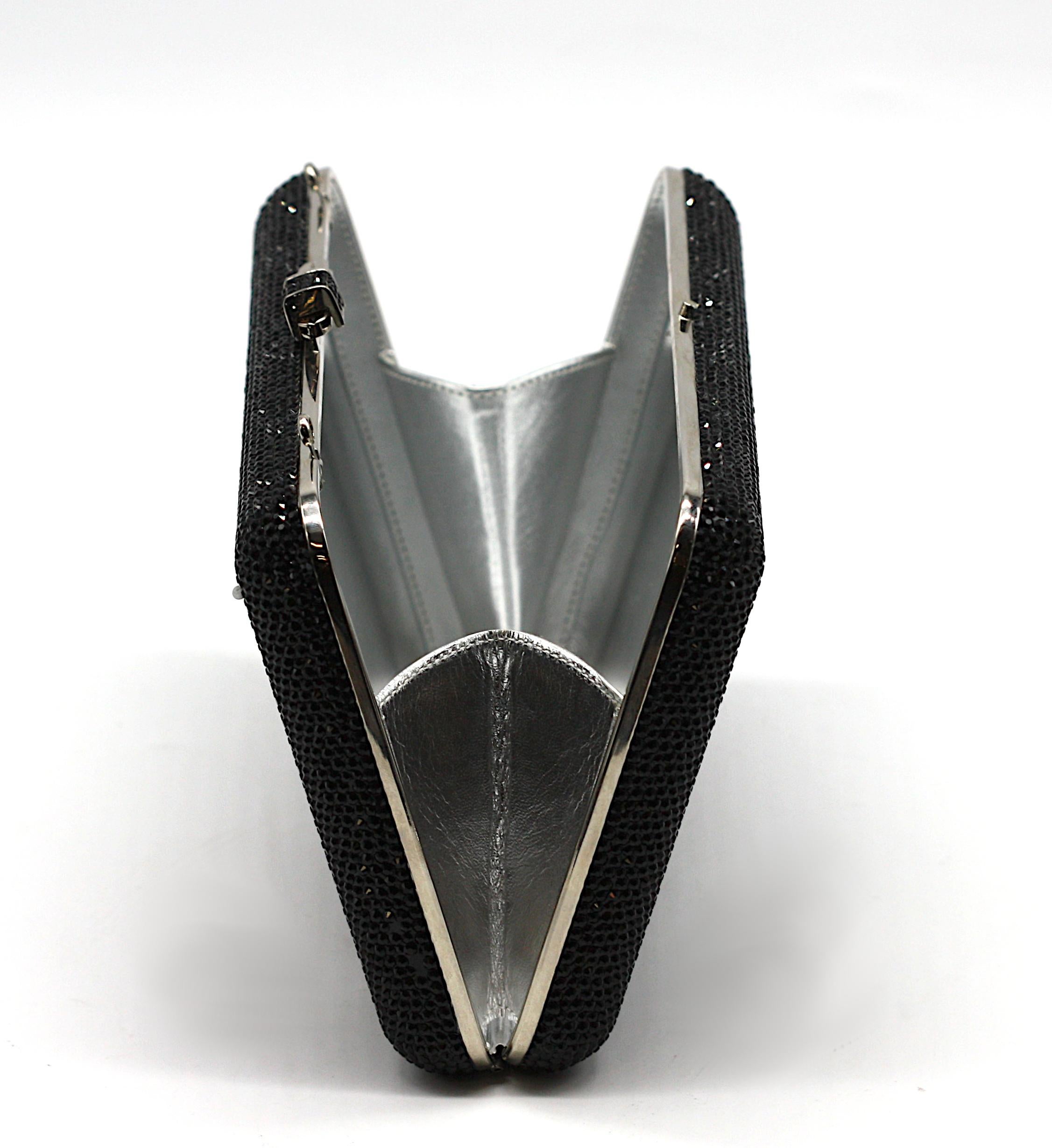 Women's or Men's Judith Lieber Black Minaudiere Evening Bag For Sale