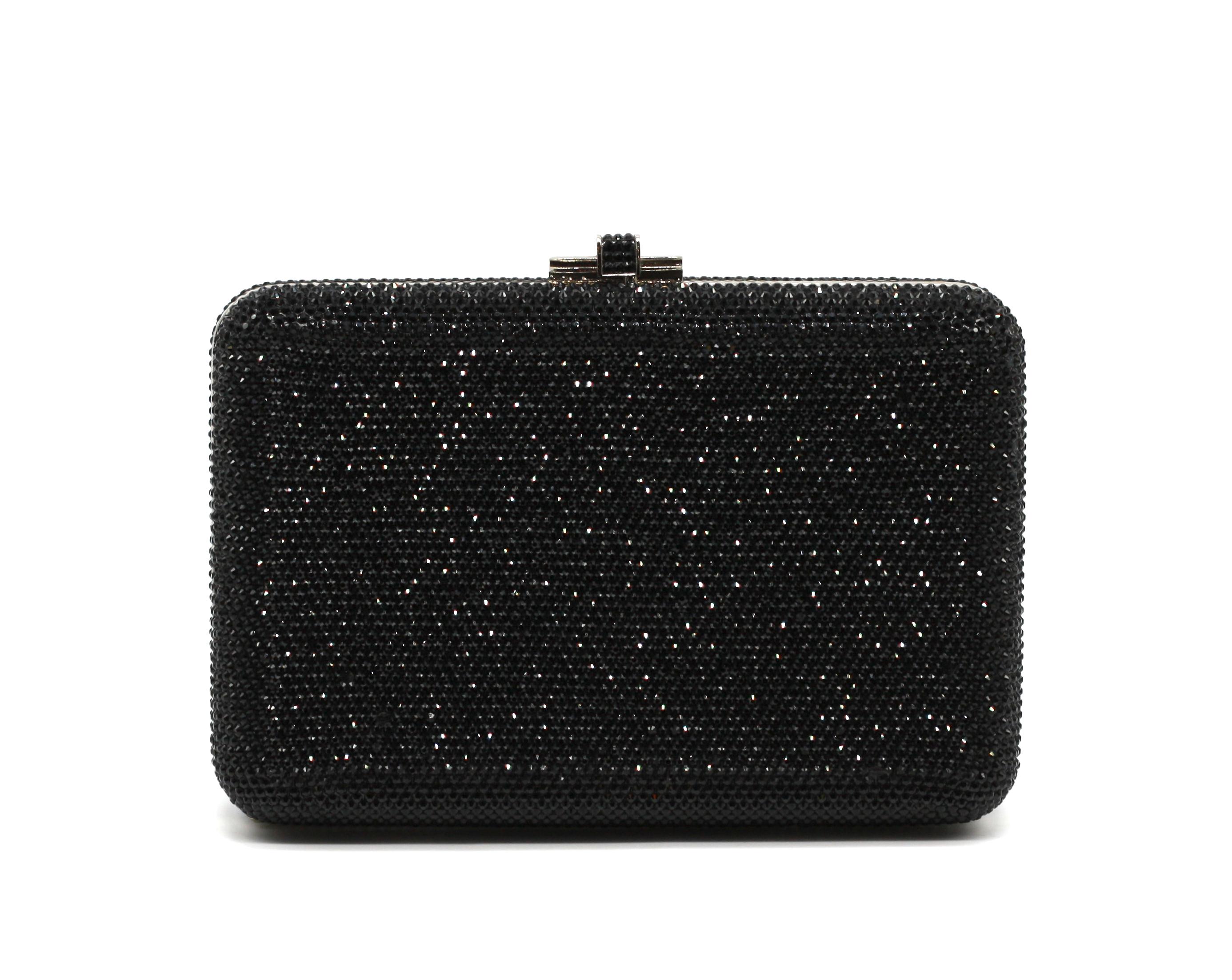 Judith Lieber Black Minaudiere Evening Bag For Sale 2