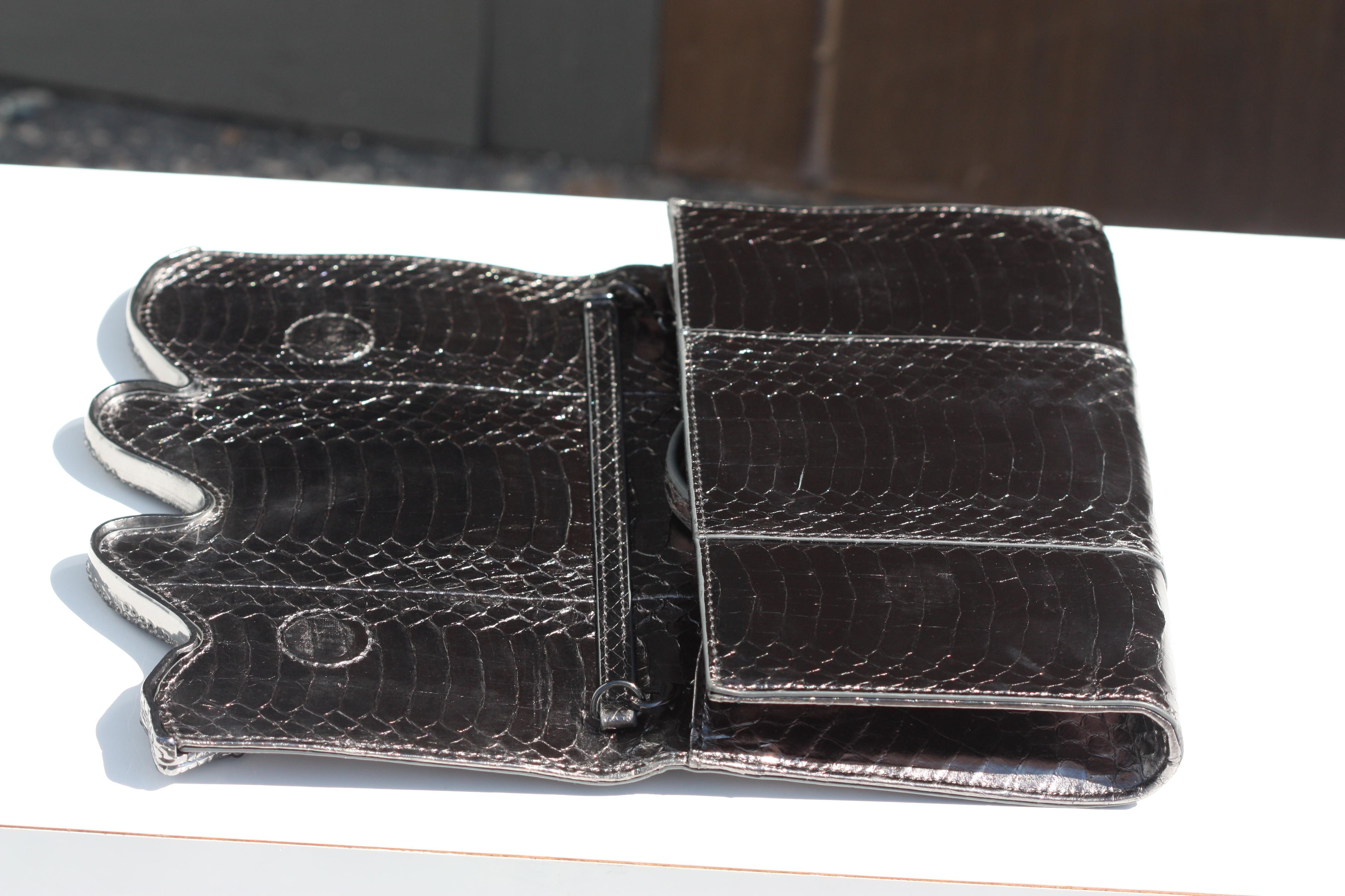Judith Lieber Collectors Limited Ed. Borsa in pelle di serpente in vendita 3