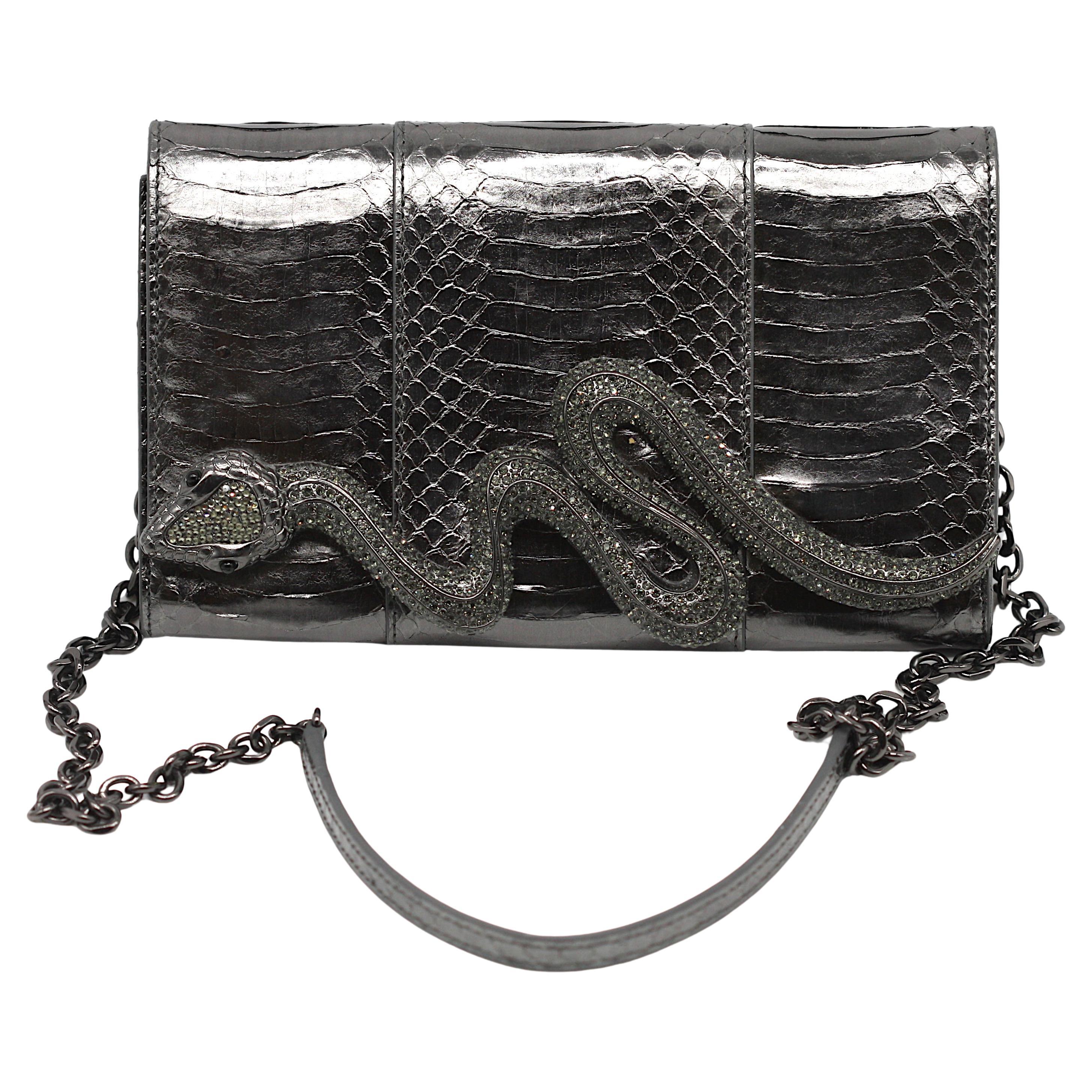 Judith Lieber Collectors Limited Ed. Borsa in pelle di serpente in vendita
