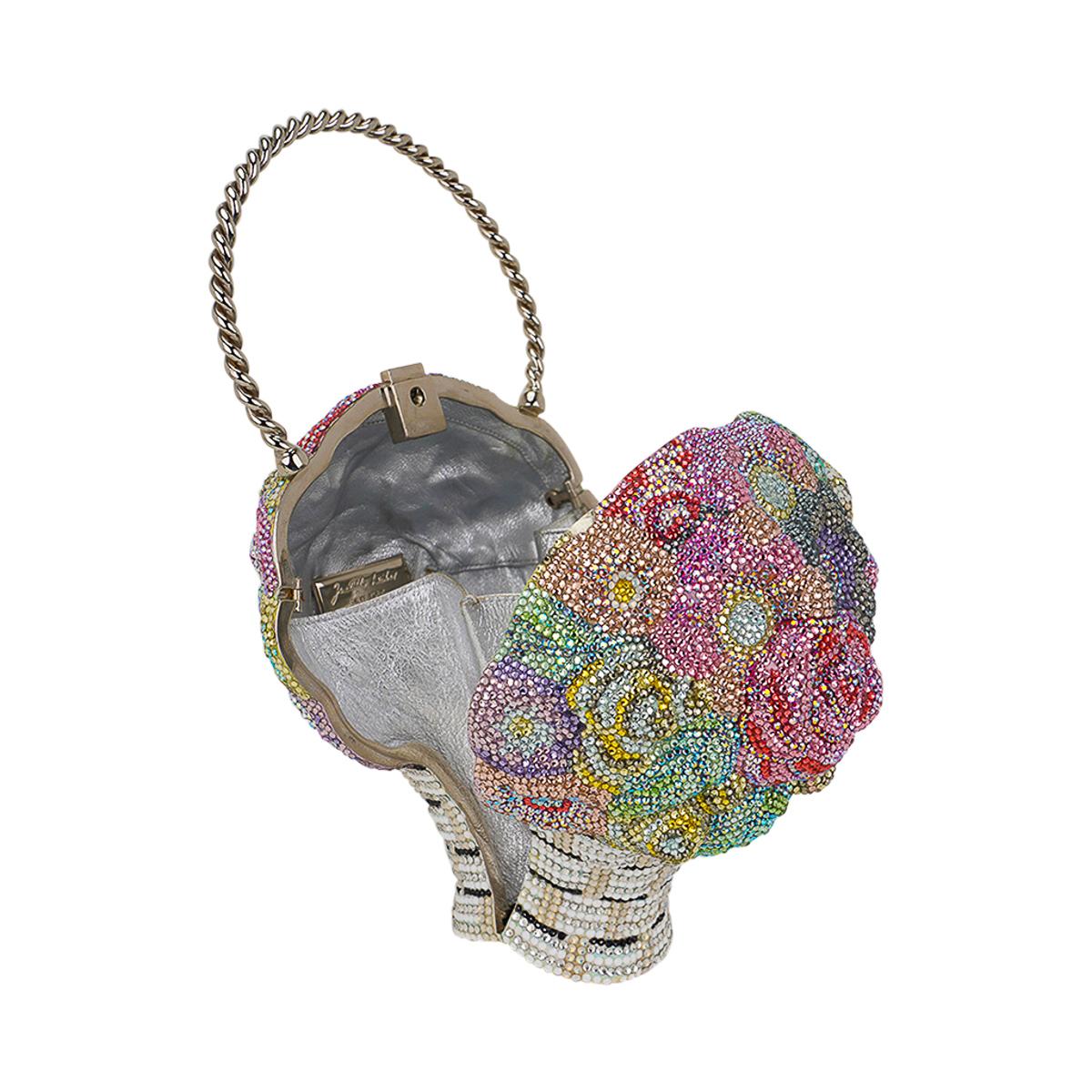 Judith Lieber Flower Bouquet Basket Crystal Minaudiere Bag 4