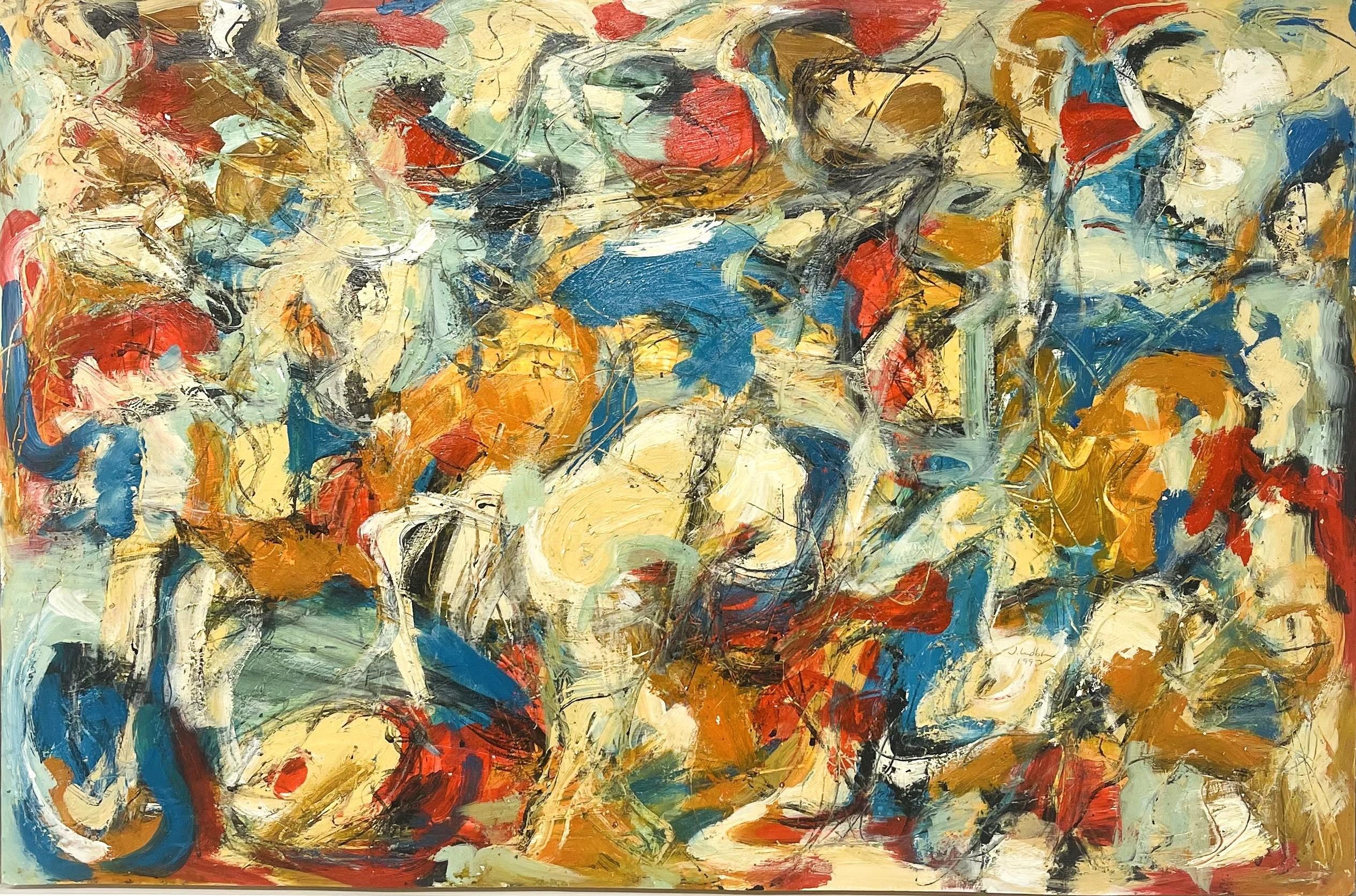 Judith Lindbloom Abstract Painting - We Held a Conspiracy to Stave Off Weakness