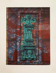 Judith Lipnik Perlow Column Series IX 2003 Serigrafia firmata a colori su carta