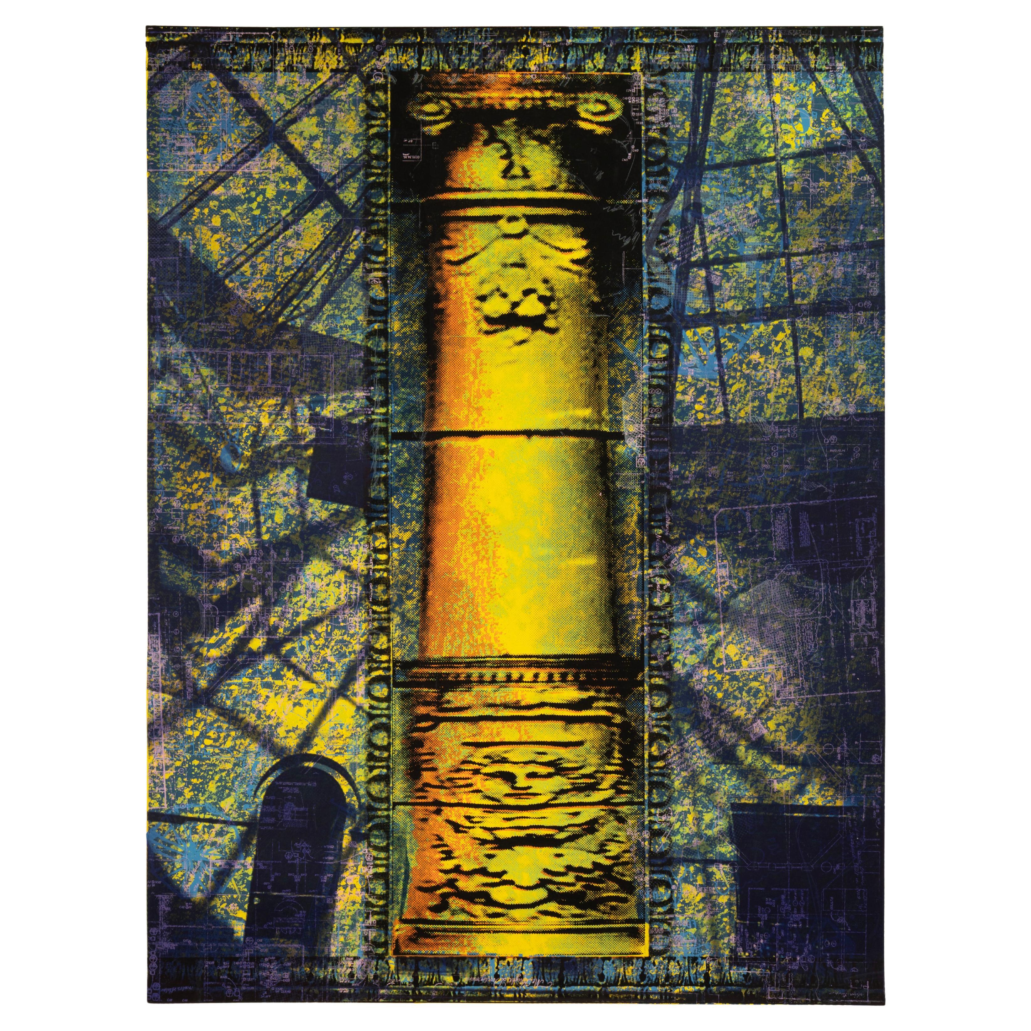Judith Lipnik Perlow Column Series (Large II) 2003 Signed Serigraph on Paper For Sale