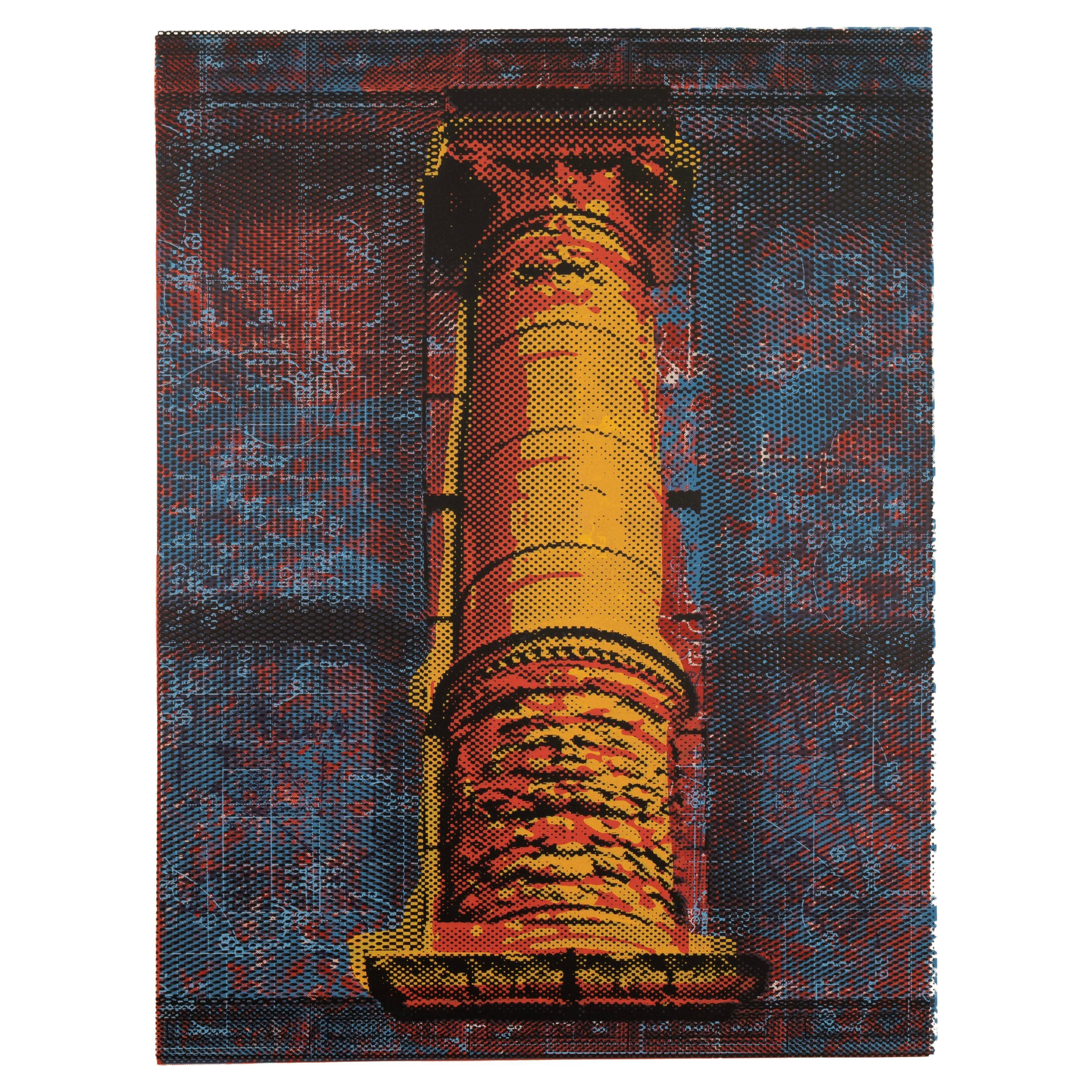 Judith Lipnik Perlow Column Series VIII 2003 Signed Serigraph in Colors on Paper For Sale