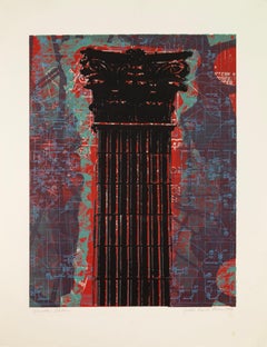 Judith Lipnik Perlow Column Series X 2003 Signed Serigraph in Colors on Paper