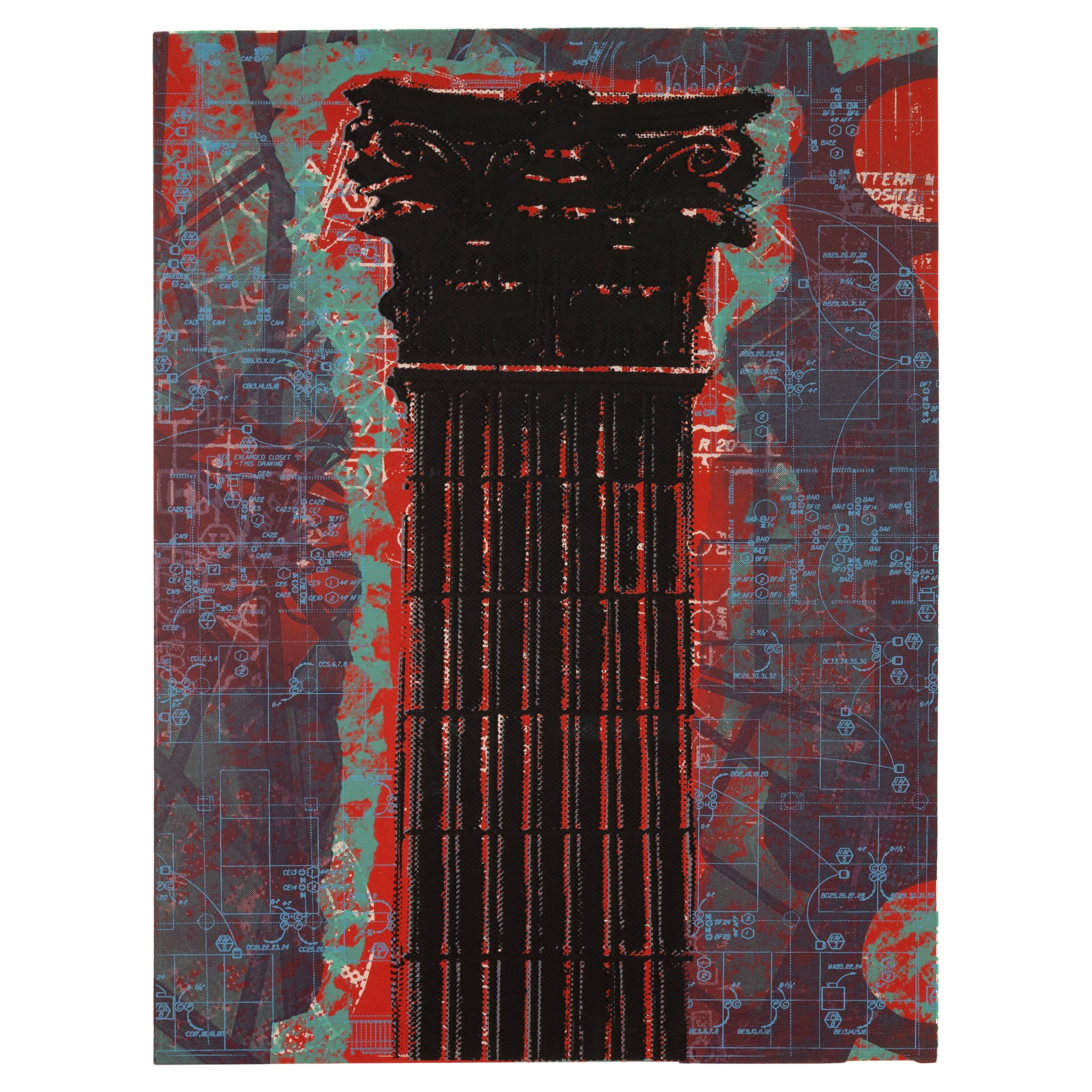 Judith Lipnik Perlow Column Series X 2003 Signed Serigraph in Colors on Paper For Sale