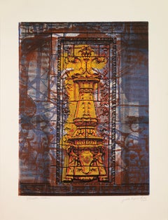 Judith Lipnik Perlow Column Series XIII 2003 Signed Serigraph in Colors on Paper