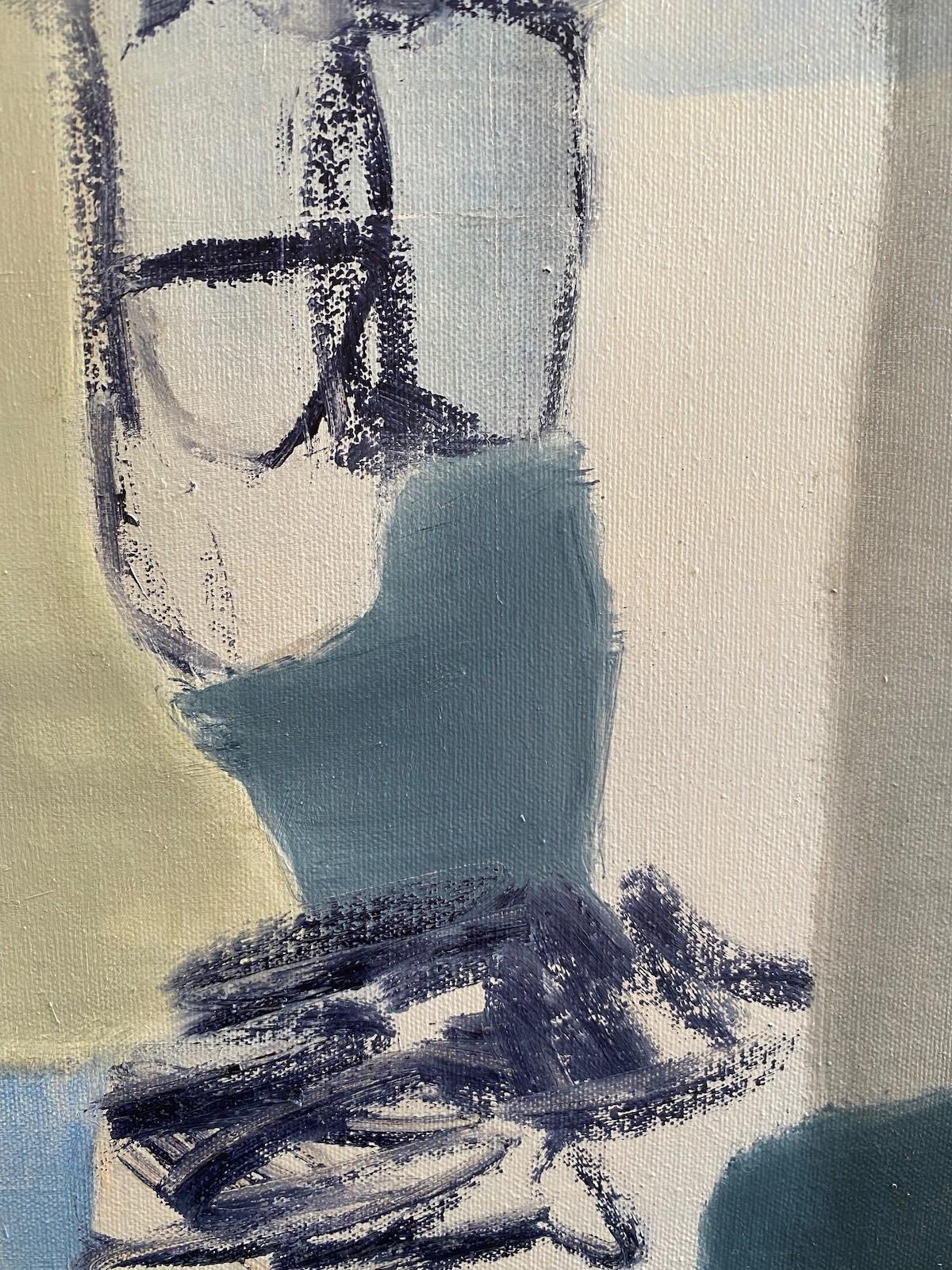 Deja Vu #7 Camino del acantilado, Pintura abstracta de paisaje, Obra de arte geométrica, Cornualles en venta 1