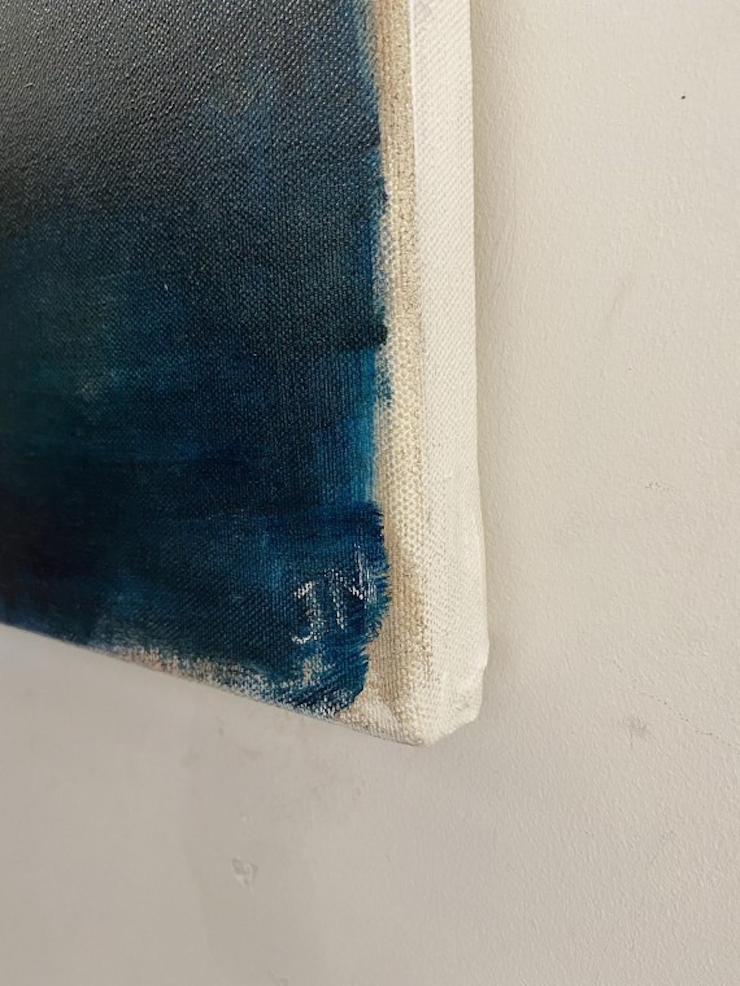 Judith North, Trovare lo spazio #11, Arte astratta, Arte verde, blu e marrone in vendita 2