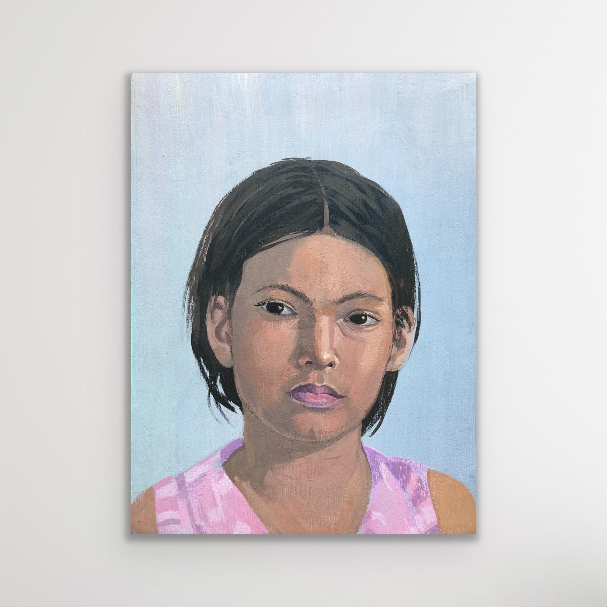 Figurative portrait of a young girl 