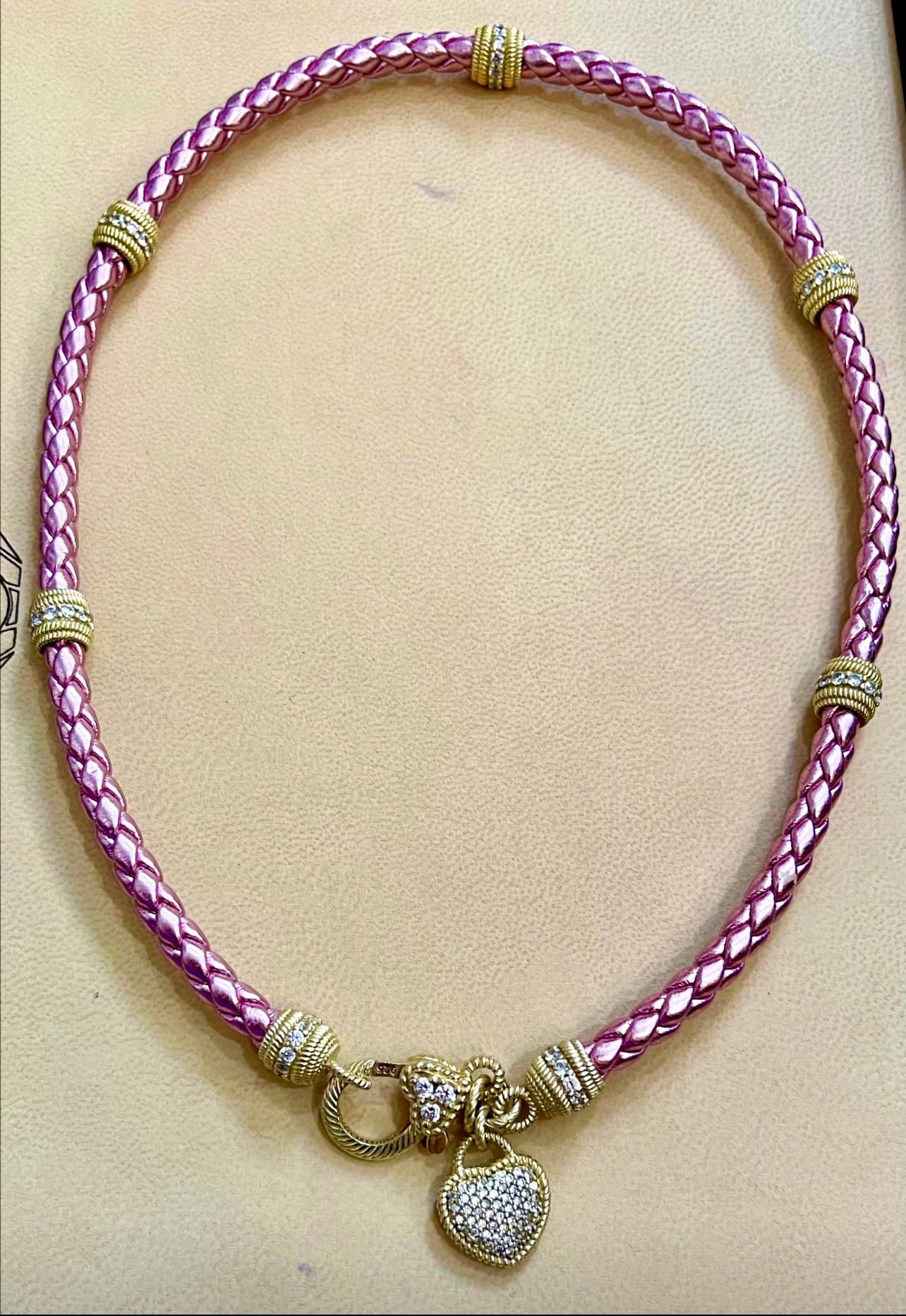 pink rope necklace