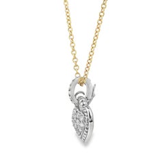 Judith Ripka Collar Colgante en forma de corazón con diamantes de 0,60 quilates en oro blanco