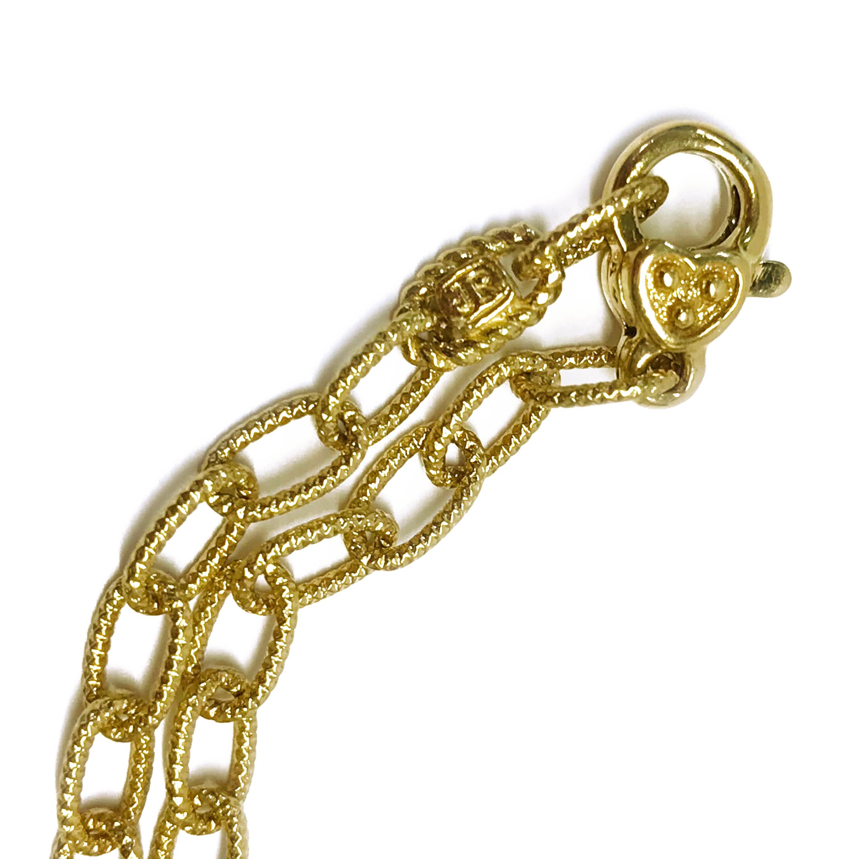 Judith Ripka Colgante Collar Citrino Diamante 18 Kilates en venta 4