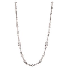 Judith Ripka 18 Karat White Gold Diamond Necklace