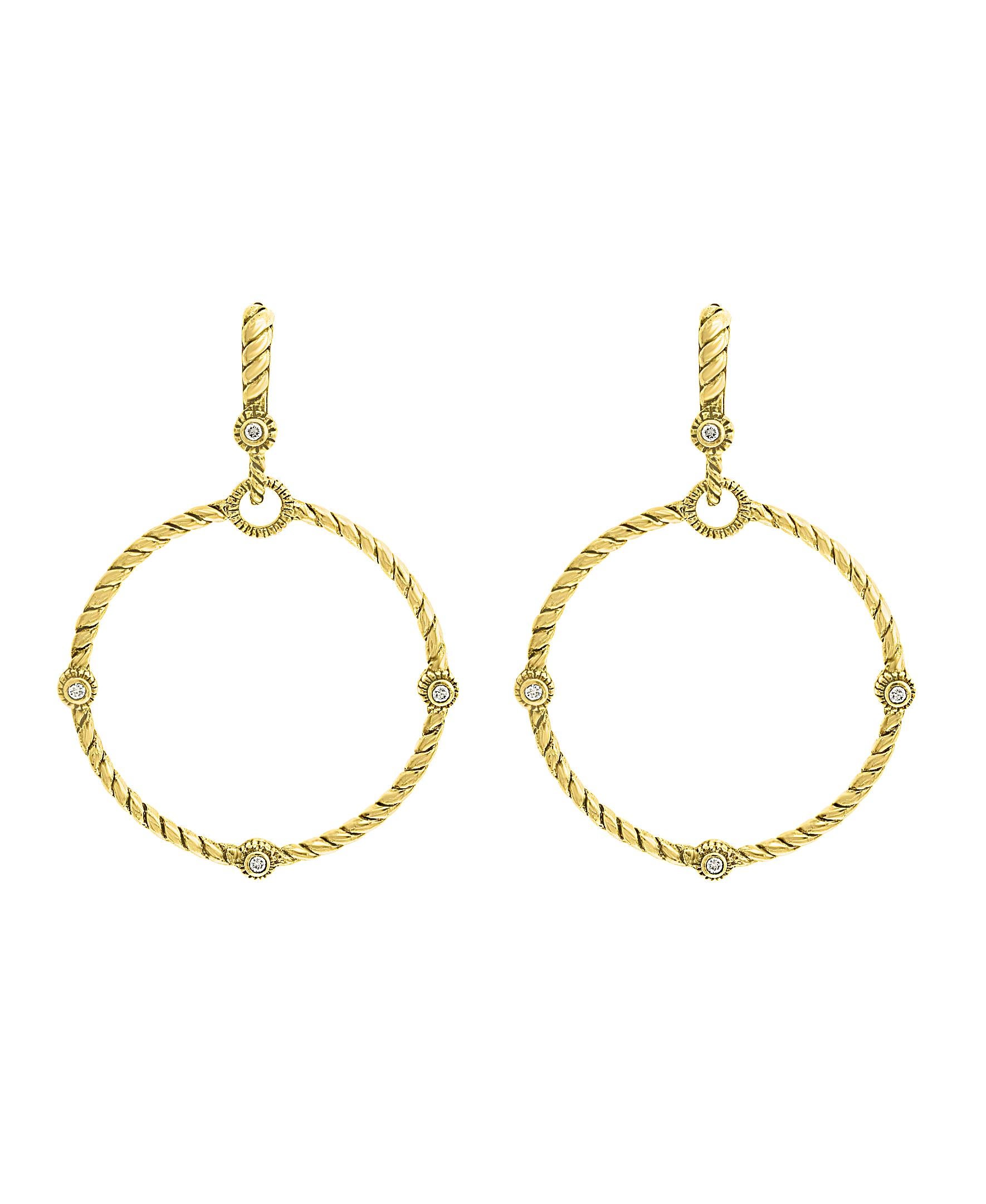 judith ripka 18k gold earrings