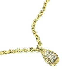 Judith Ripka 18 Karat Yellow Gold Diamond Necklace