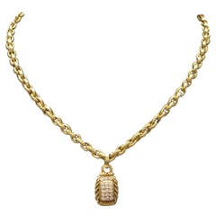 Judith Ripka 18 Karat Yellow Gold Diamond Necklace