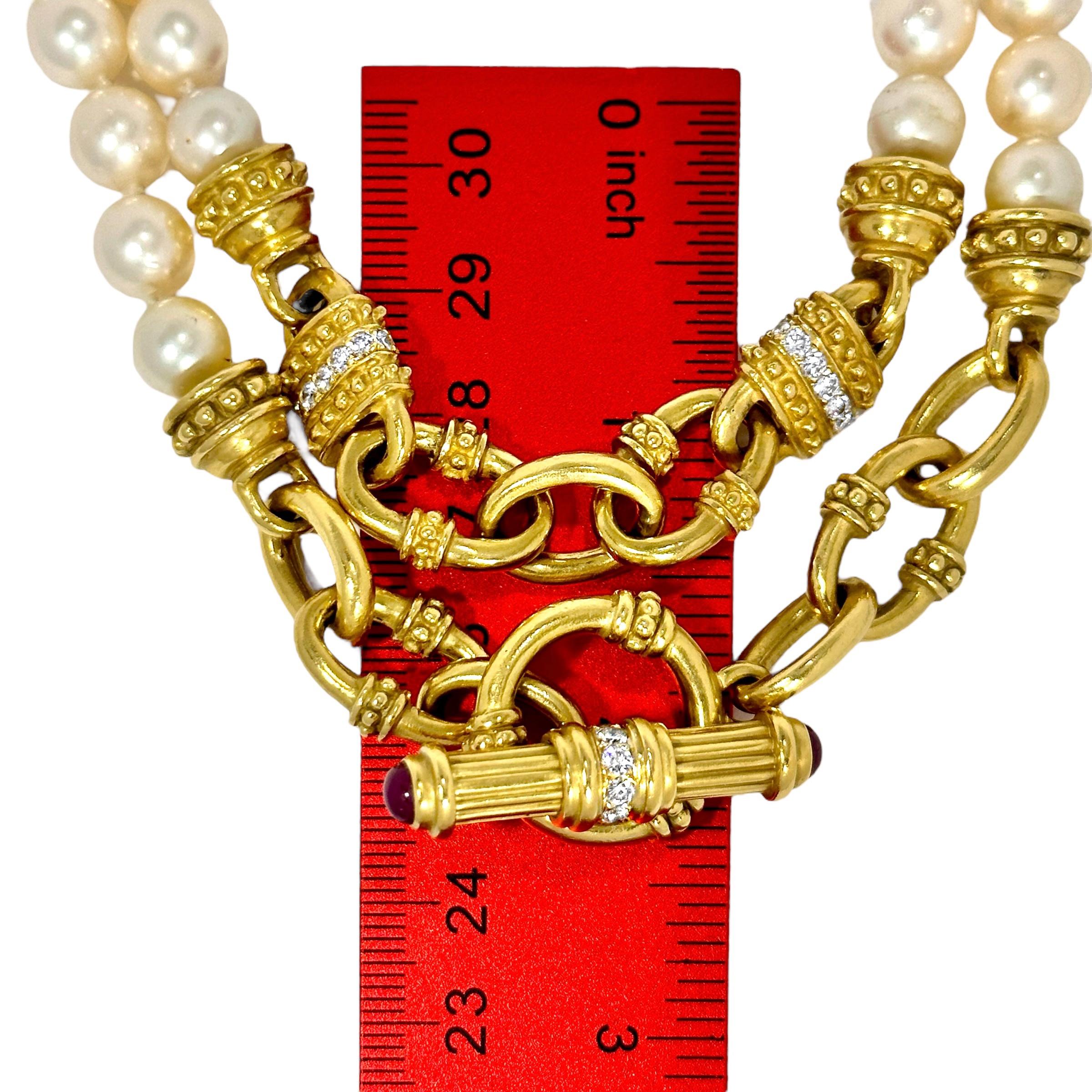 Judith Ripka 18k Gold Classic Revive Perlenkette mit besonderen Eigenschaften im Angebot 7