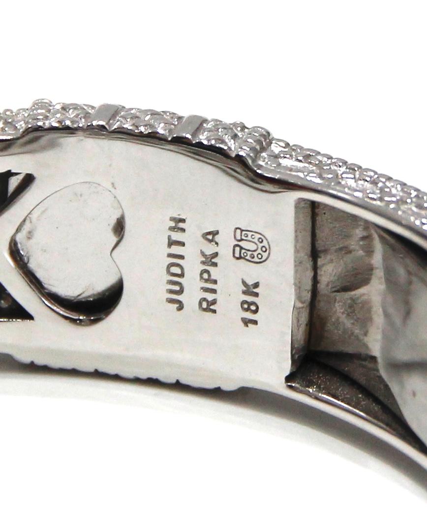 Modern Judith Ripka 18K Gold Diamond Bracelet For Sale