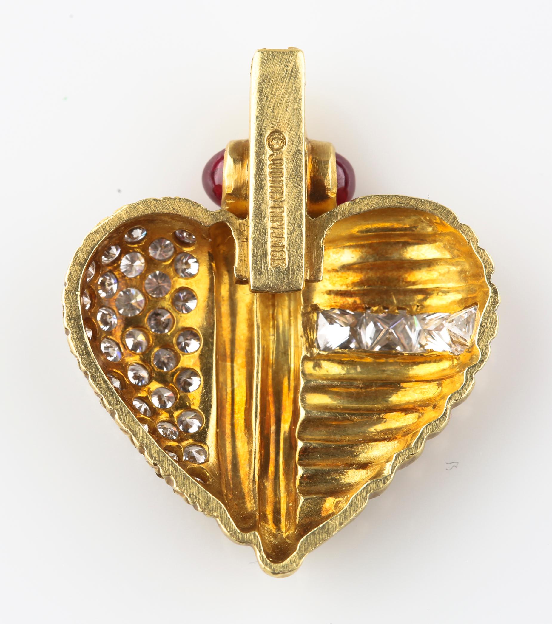 Judith Ripka 18k Gold Diamant Perlen Schmuck Set Halskette Ohrringe Anhänger Brosche im Angebot 1