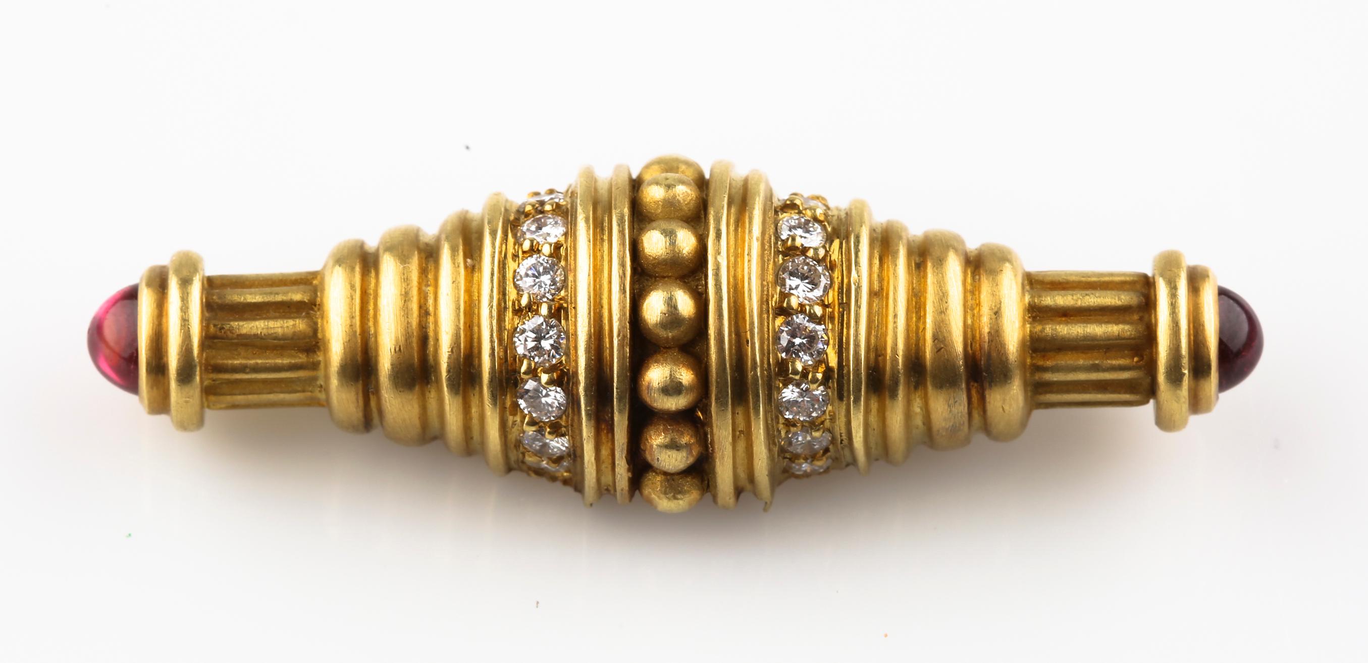 Judith Ripka 18k Gold Diamant Perlen Schmuck Set Halskette Ohrringe Anhänger Brosche im Angebot 4