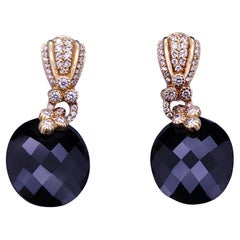 Orecchini a goccia in onice e diamanti 18 carati di Judith Ripka