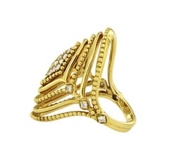 Judith Ripka 18 Karat Stella Collection Diamond Domed Ring